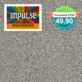 Vorwerk Teppichboden PRINCESSA 51D6 greige – edler Veloursboden für Wohn- und Arbeitsbereiche